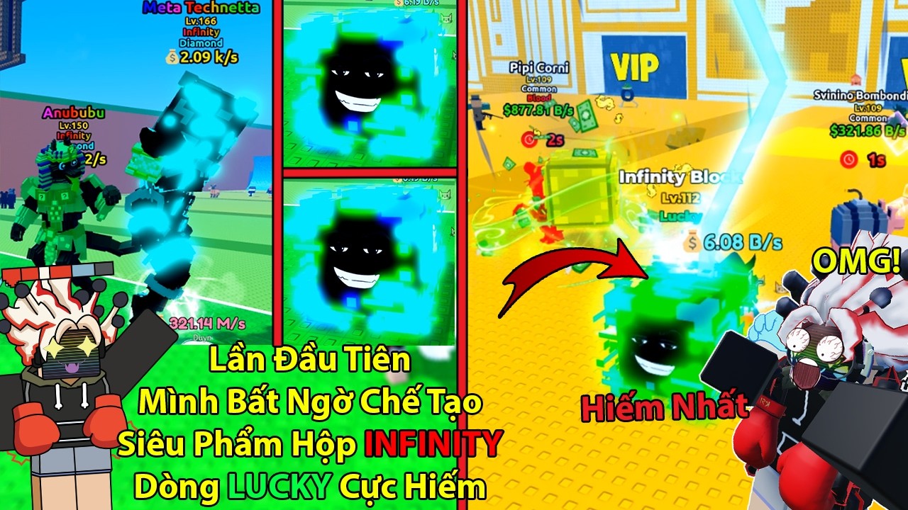 Mình Chế Tạo Ra Block INFINITY Dòng LUCKY Hiếm Nhất Siêu Phẩm Trong Escape Tsunami For Brainrots!