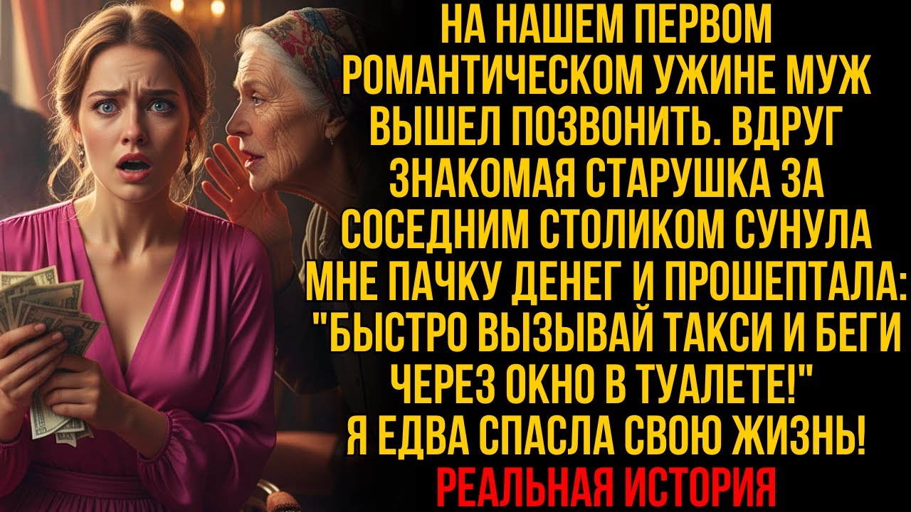 На романтическом ужине старушка сунула мне деньги, шепнув: «Беги!», но когда я посмотрела на мужа...