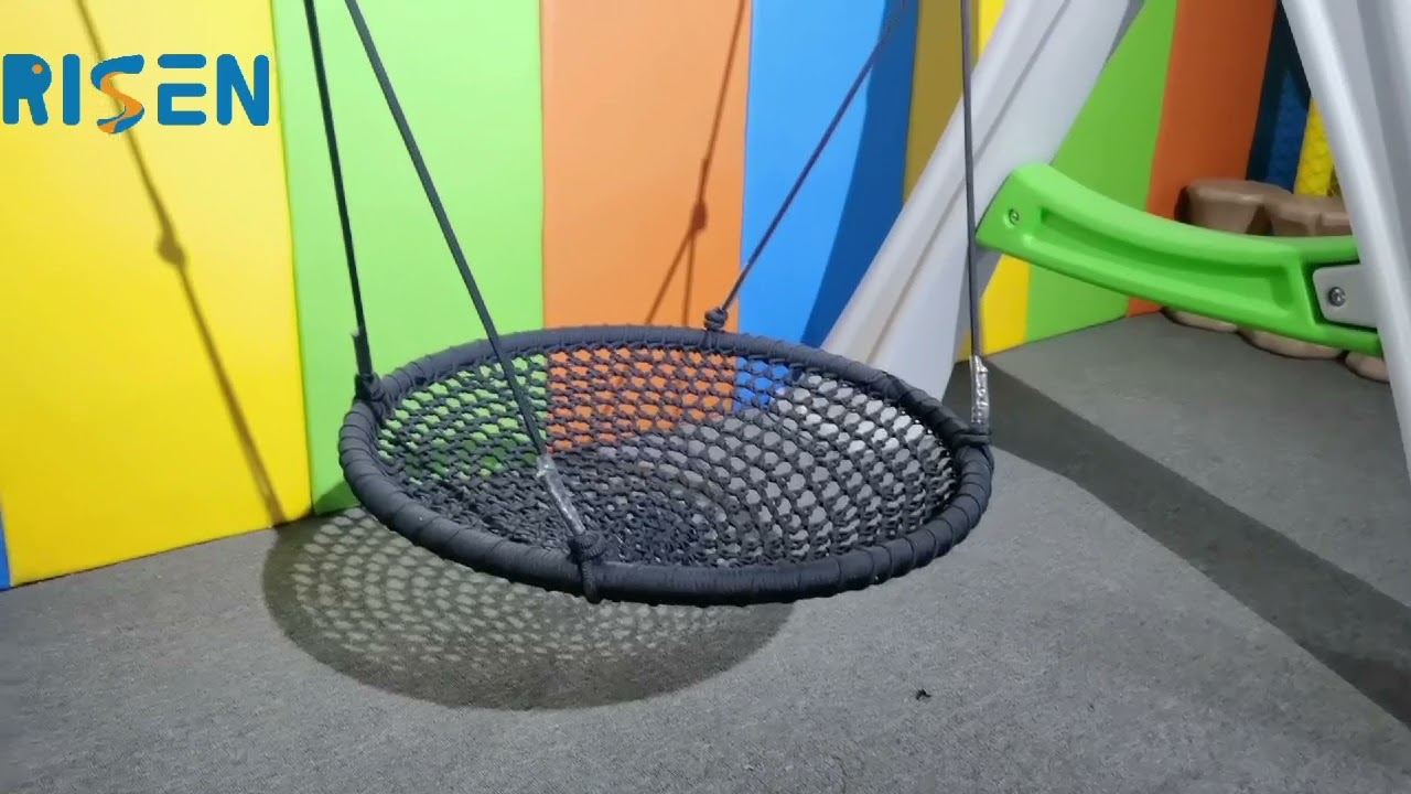 outdoor plastic playhouse with slide and swing and basketball