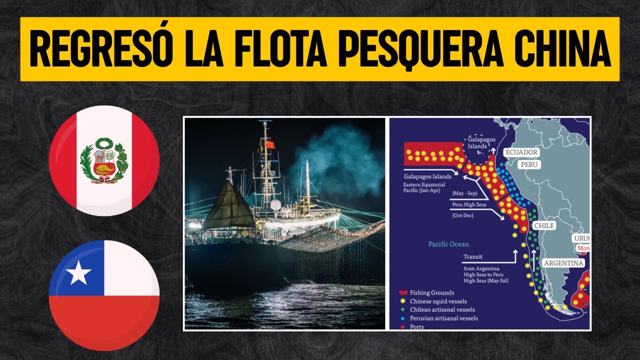 FLOTA PESQUERA CHINA: Advierten que flota de 500 buques amenaza recursos marinos de PERÚ y CHILE