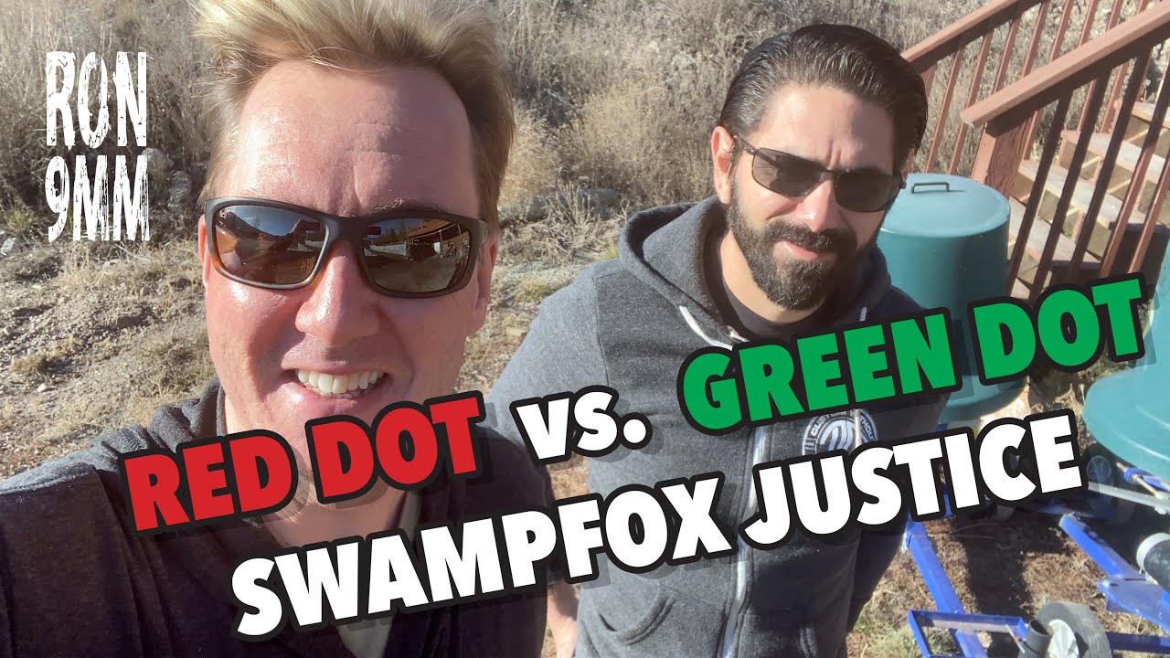 Swampfox Justice Face Off: Red Vs. Green 3 MOA Carry Optic testing