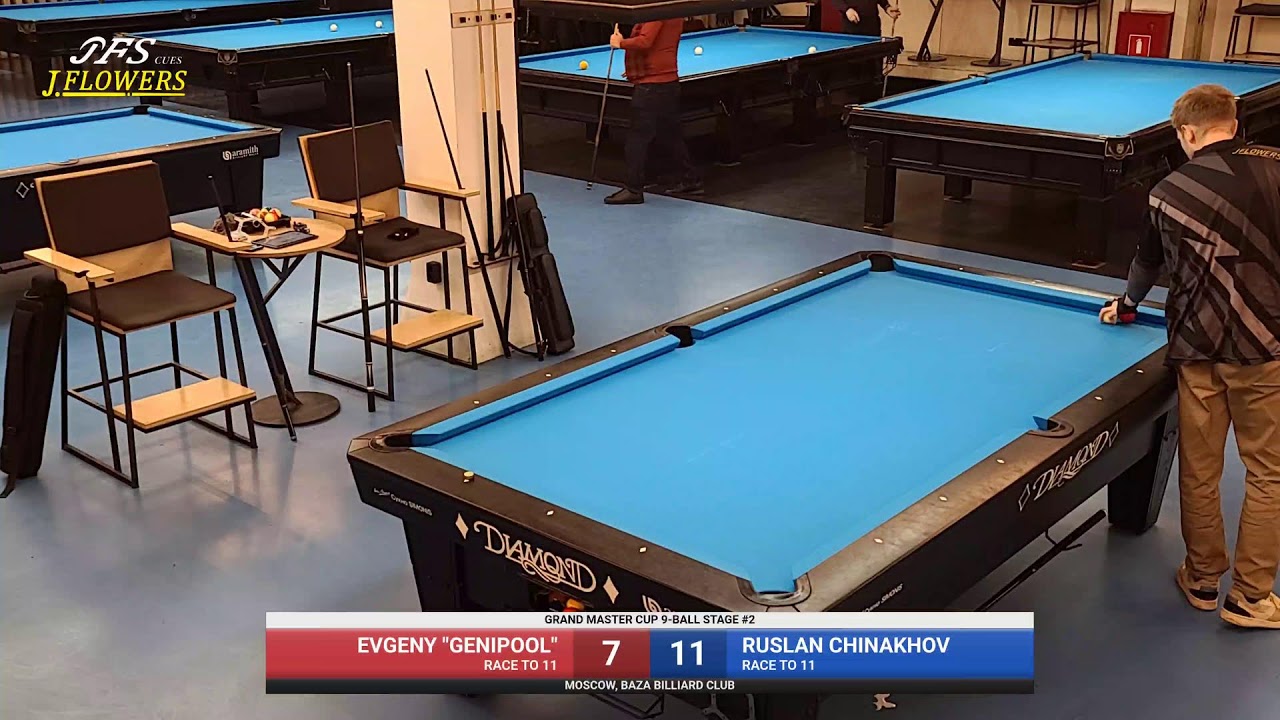 E.Buslaev (genipool) vs Ruslan Chinakhov | SF | Grand Master Cup 9-ball | Baza | Moscow