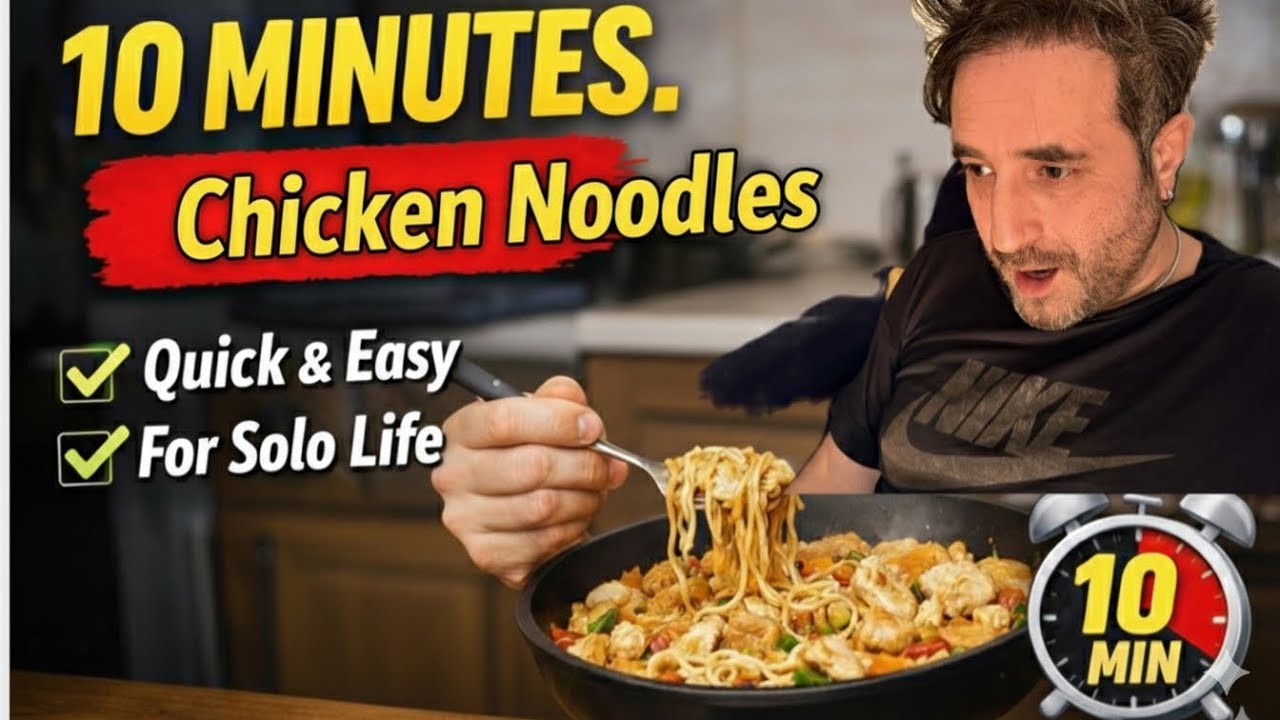 10-Minute Chicken Noodles | Easy Meal for Busy & Solo Life