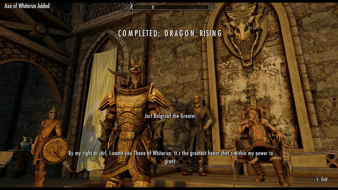 Dragon Rising: Slay Mirmulnir. Thane of Whiterun. The Elder Scrolls V Skyrim, 4K.