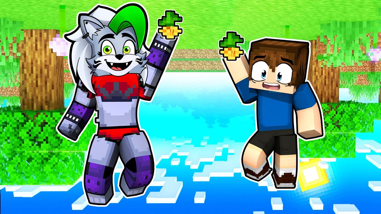 Minecraft But UPSIDE DOWN MOD with Roxanne Wolf and Gregory