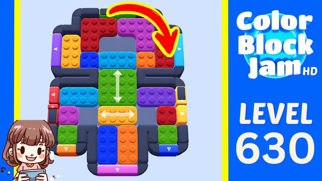 Color Block Jam Level 630 Solution Walkthrough