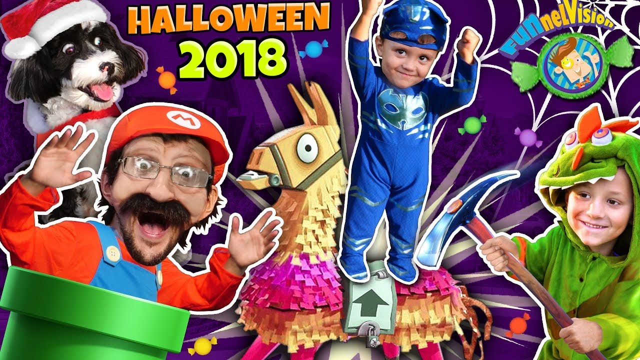 FUNnel Fam Halloween 2018 Vlog! (Spooky Vision w/ Super Mario & Fortnite)