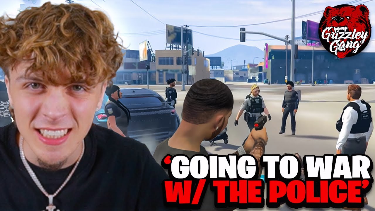 Shvfty Goes To WAR With The Police In GrizzleyWorldRP.. (CRAZY)