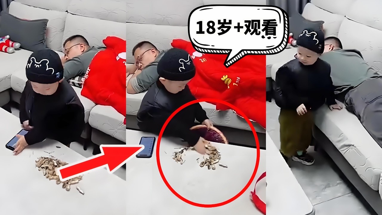 爸爸假装睡觉不盖被子，测试一下他的举动，实在是太暖心了！【兜兜来啦】