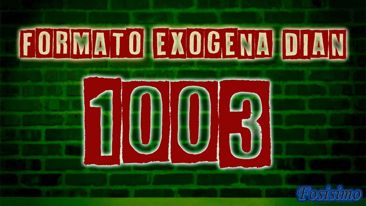How to File Form 1003 Exogenous Information DIAN [TUTORIAL]