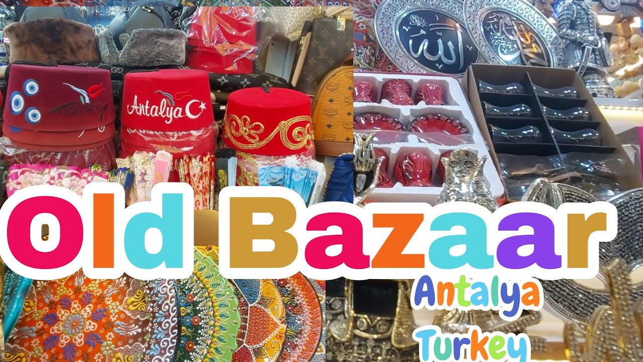 Old Bazaar in Antalya  Turkey l Walking tour l Shopping in Summer Holiday 2022 l ....