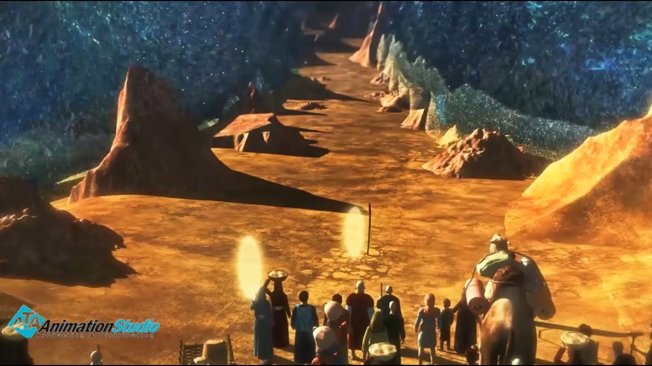 معجزة سيدنا موسي عندما ضرب بعصاة البحر