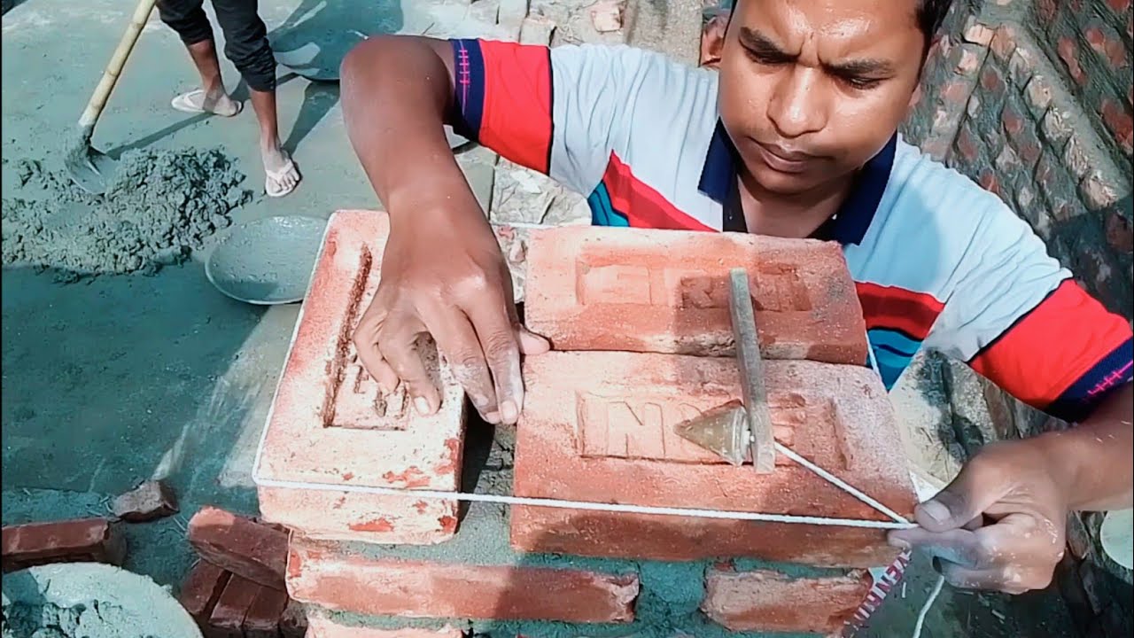 ১৫ ইঞ্চি ইটের পিলার গাঁথুনি করার সঠিক নিয়ম।Correct rules for masonry of 15 inch brick pillars.