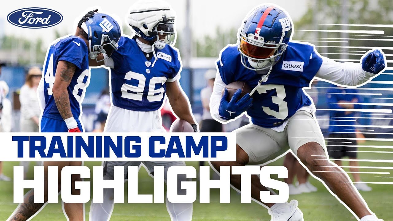 Giants Training Camp Practice Highlights & TOP PLAYS | DJ Lights up Red Zone