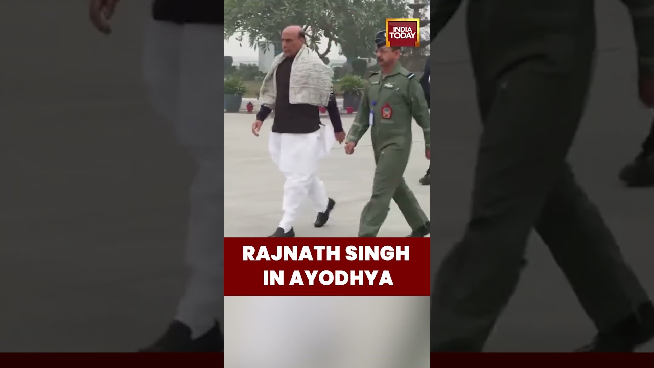 Defence Minister Rajnath Singh Heads to #ayodhya To Attend #ramjanmbhoomi Pratishtha Dwadashi
