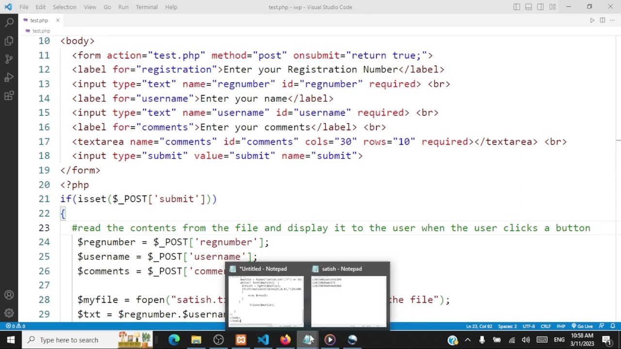PHP — Обработка файлов — ЗАПИСЬ, ДОБАВЛЕНИЕ, ЧТЕНИЕ данных из файла с использованием методов форм...