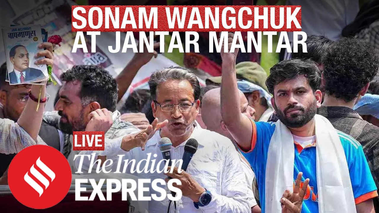 CJP Protest Live: Sonam Wangchuk Joins CJP Protest as Crowd Swells at Jantar Mantar