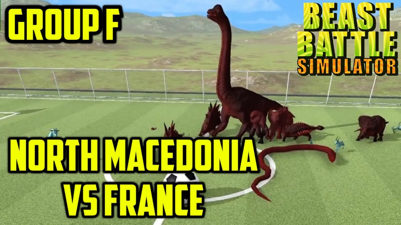 Beast Battle Simulator Soccer-GROUP F-NORTH MACEDONIA VS FRANCE-The Unofficial Euro 2020 Tournament