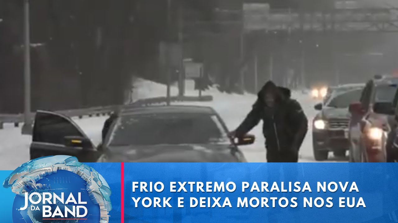 Frio extremo paralisa Nova York e deixa mortos nos EUA | Jornal da Band