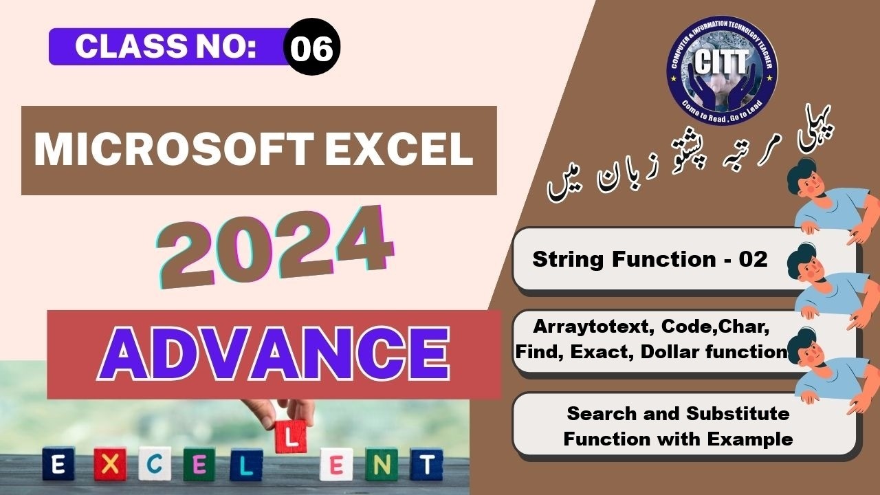 Excel Text Functions Tutorial | ARRAYTOTEXT, CHAR, CODE, DOLLAR, EXACT, FIND, SEARCH & SUBSTITUTE