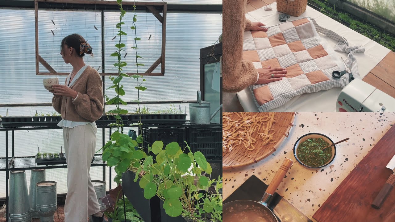VIDA SIMPLE Y LENTA LEJOS DE LA CIUDAD  | costura patchwork, golden milk y pastas plant based