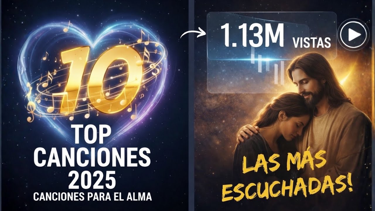 👉🏻🏅 LAS 10 CANCIONES MÁS ESCUCHADAS EN 2025 ✨- Canal Canciones para el Alma