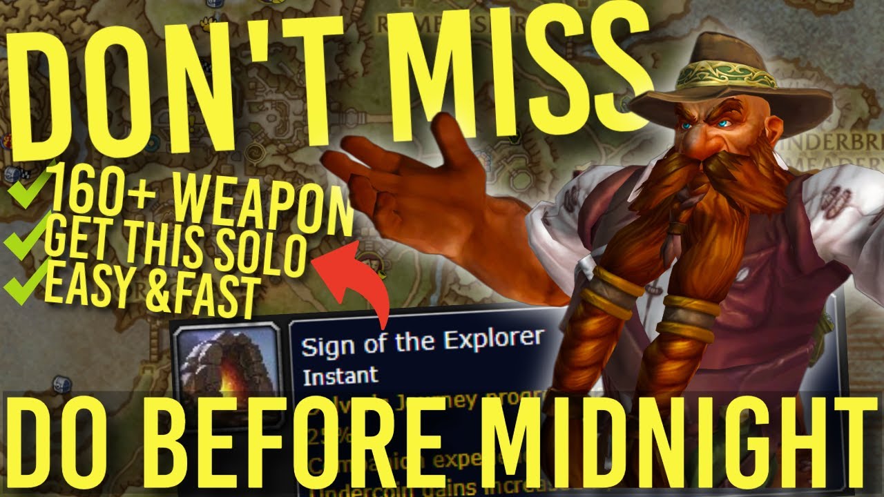 GET SOLO! 160+ Weapon Before Midnight: ANYONE can get this World of Warcraft Midnight
