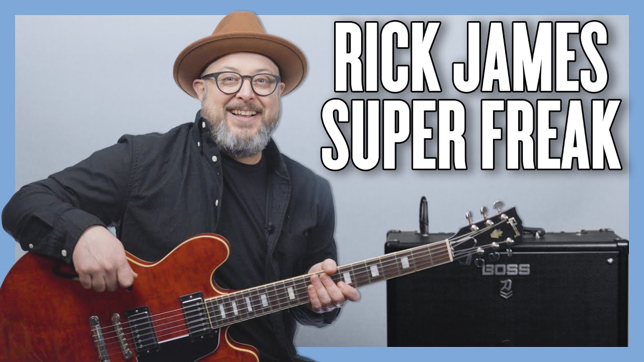 Урок игры на гитаре Рика Джеймса Super Freak + обучающее видео