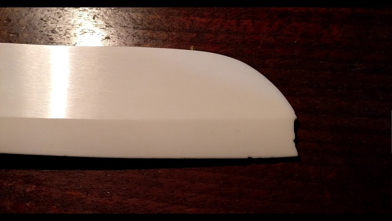 Sharpening a Ceramic Knife (with a broken tip)