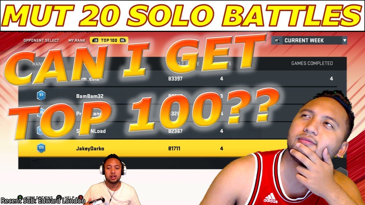 MUT 20 Legend Solo Battles Can I Get Top 100? Madden NFL 20 With Commentary (PC Gameplay)