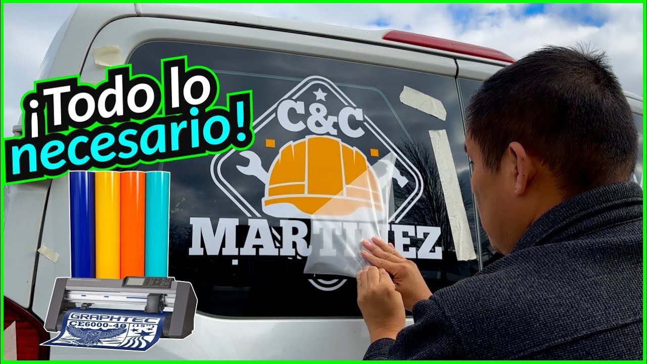 Cómo hacer stickers en autos - calcomanías en corte de vinil adhesivo con plotter