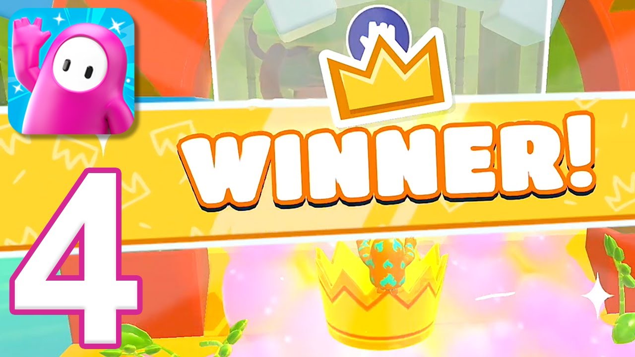 Fall Guys Mobile - Gameplay Walkthrough Part 4 - Crown Win in Solo (iOS, Android)