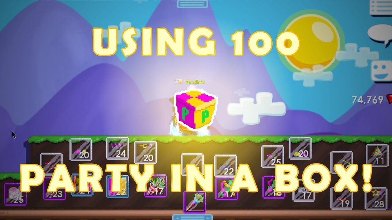 OPENING 100 PARTY IN A BOXES!!! | Growtopia
