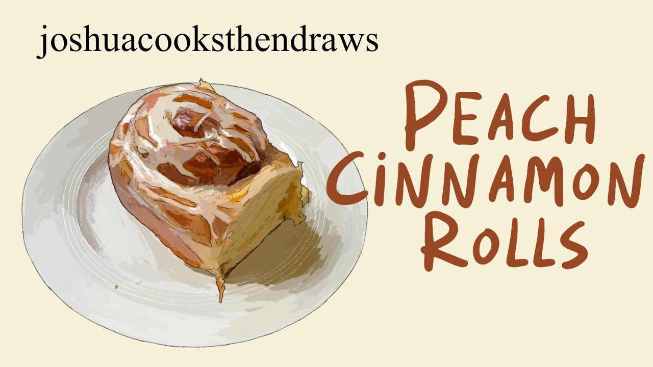 Peach Cinnamon Rolls recipe - fluffy rich dough surrounded by layers of delicious peach butter