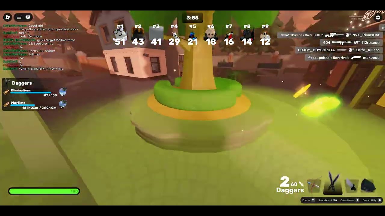 I Placed #6 Using KNIFE ONLY In Free For All...