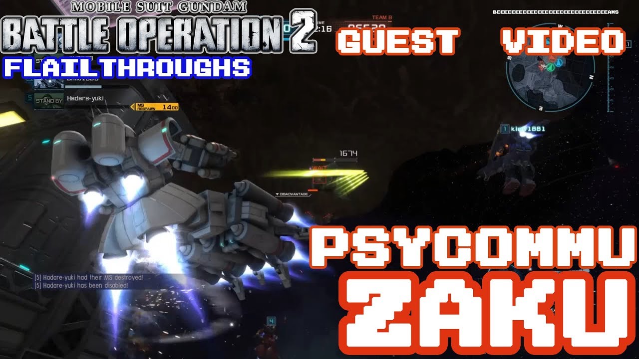 Gundam Battle Operation 2 Guest Video: MSN-01 Psycommu Zaku High Mobility Test Type