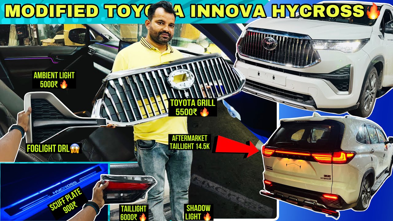 Toyota Hycross Modification ✅ Innova Hycross Modification ✅ Hycross Base to Top Accessories 🔥