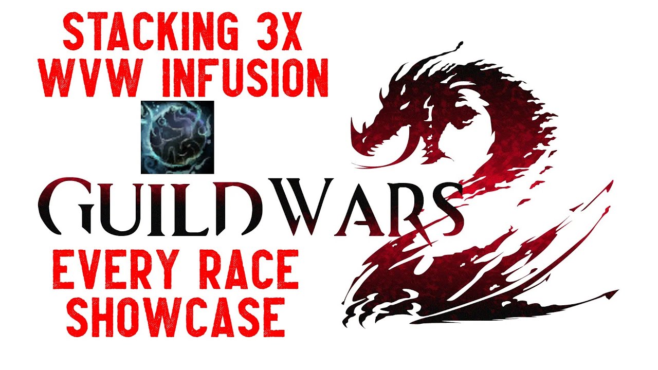 GW2 Mistwalker Infusion 3x Stacking - Every Race Showcase - Red week