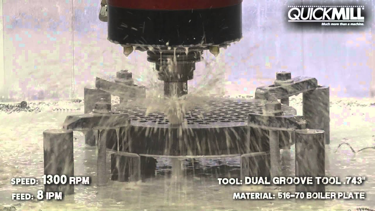 Quickmill Intimidator - Tubesheet Drilling and Dual Grooving Demo