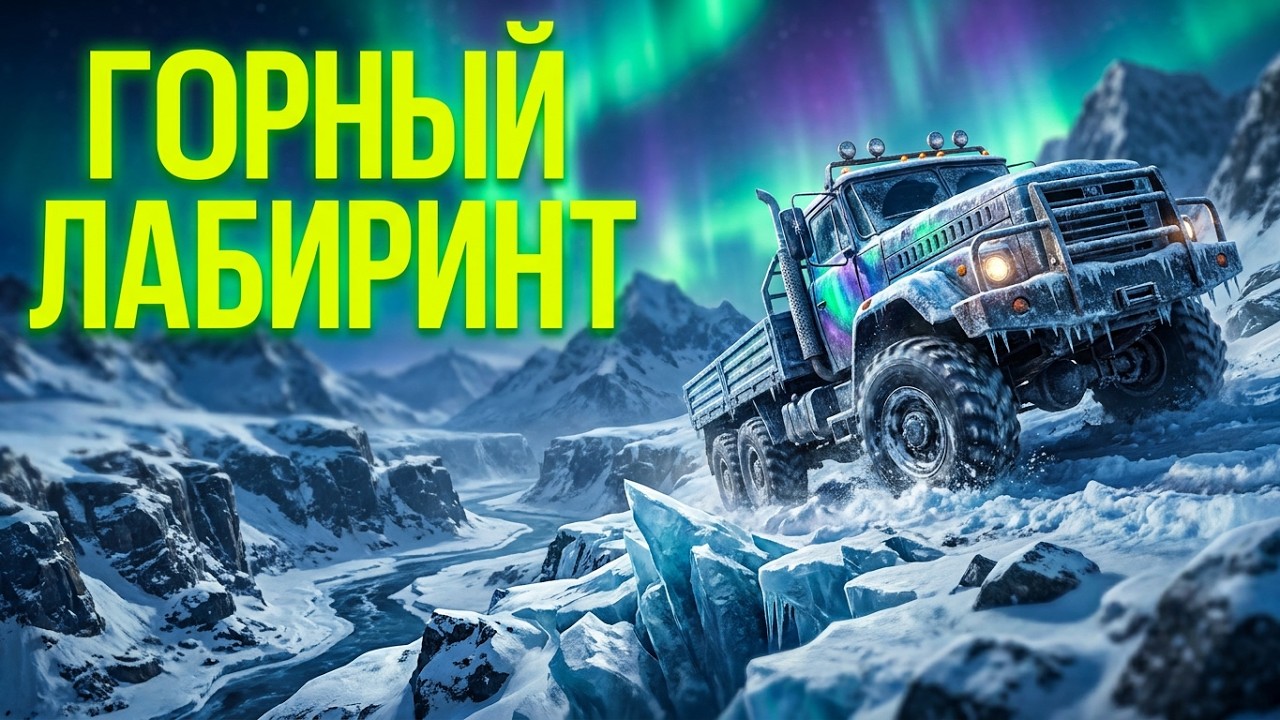 SnowRunner Горная Река   (кооп) Аляска Лабиринт Гор