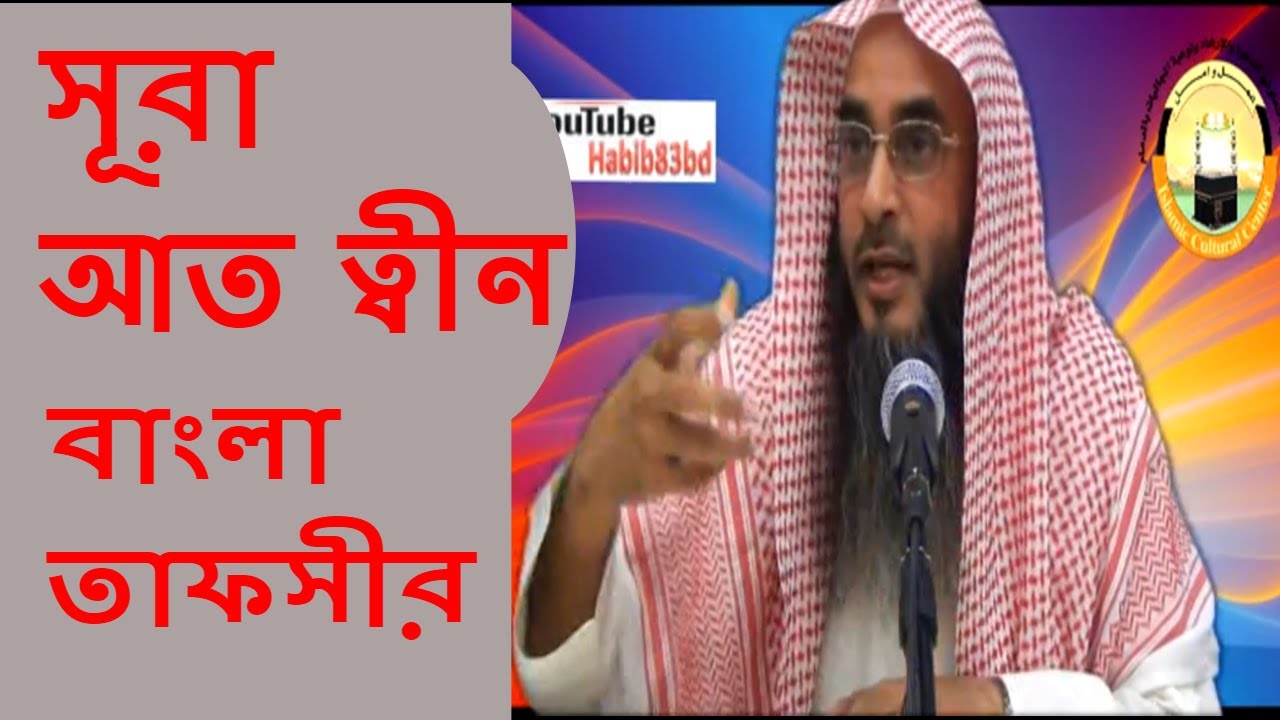 ০৯৫ সূরা আত  ত্বীন বাংলা তাফসীর | 095 Shura At Tin Bangla Tafsir | শায়েখ মতিউর রহমান মাদানী