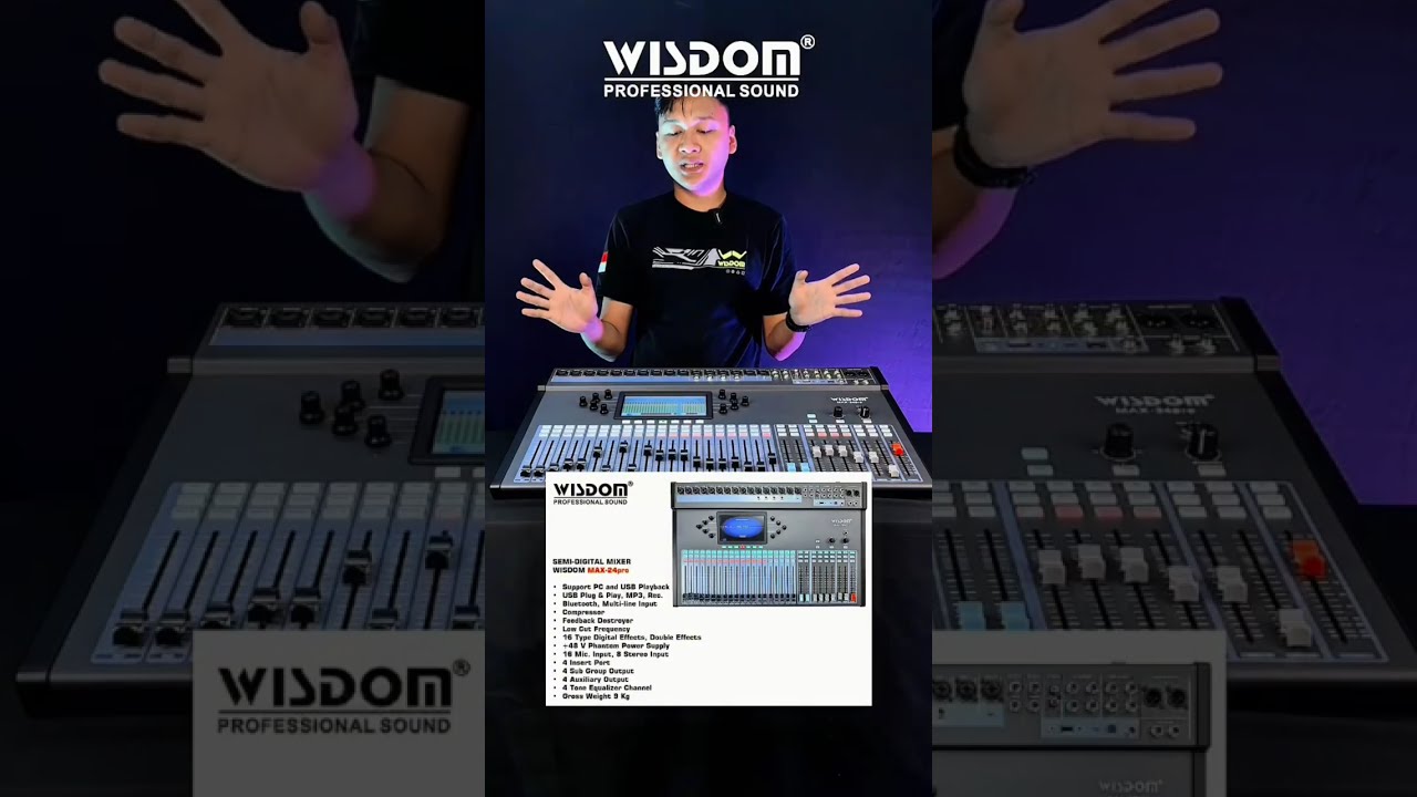 Semi-Digital Mixer MAX24Pro by WISDOM #soundsystemindonesia