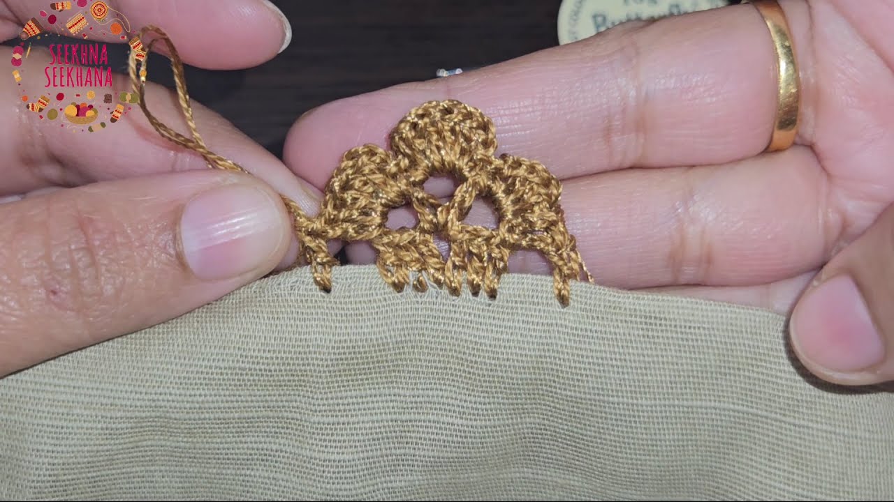Crochet dupatta lace design easy and fast/Qureshia lace design/How to crochet lace edging/Crosia