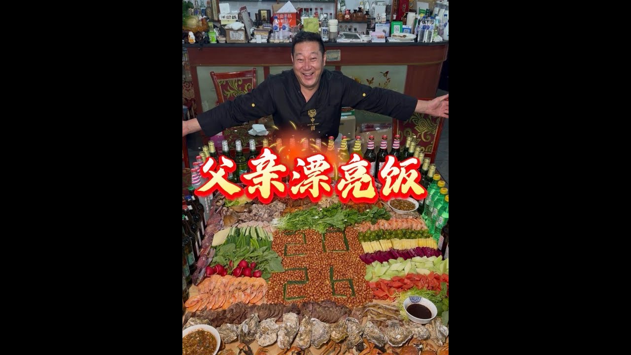 父亲漂亮饭 来看看女儿专门给父亲做的漂亮饭父亲到底有多开心#男人漂亮饭#村厨老爸#真实的农村生活#三农