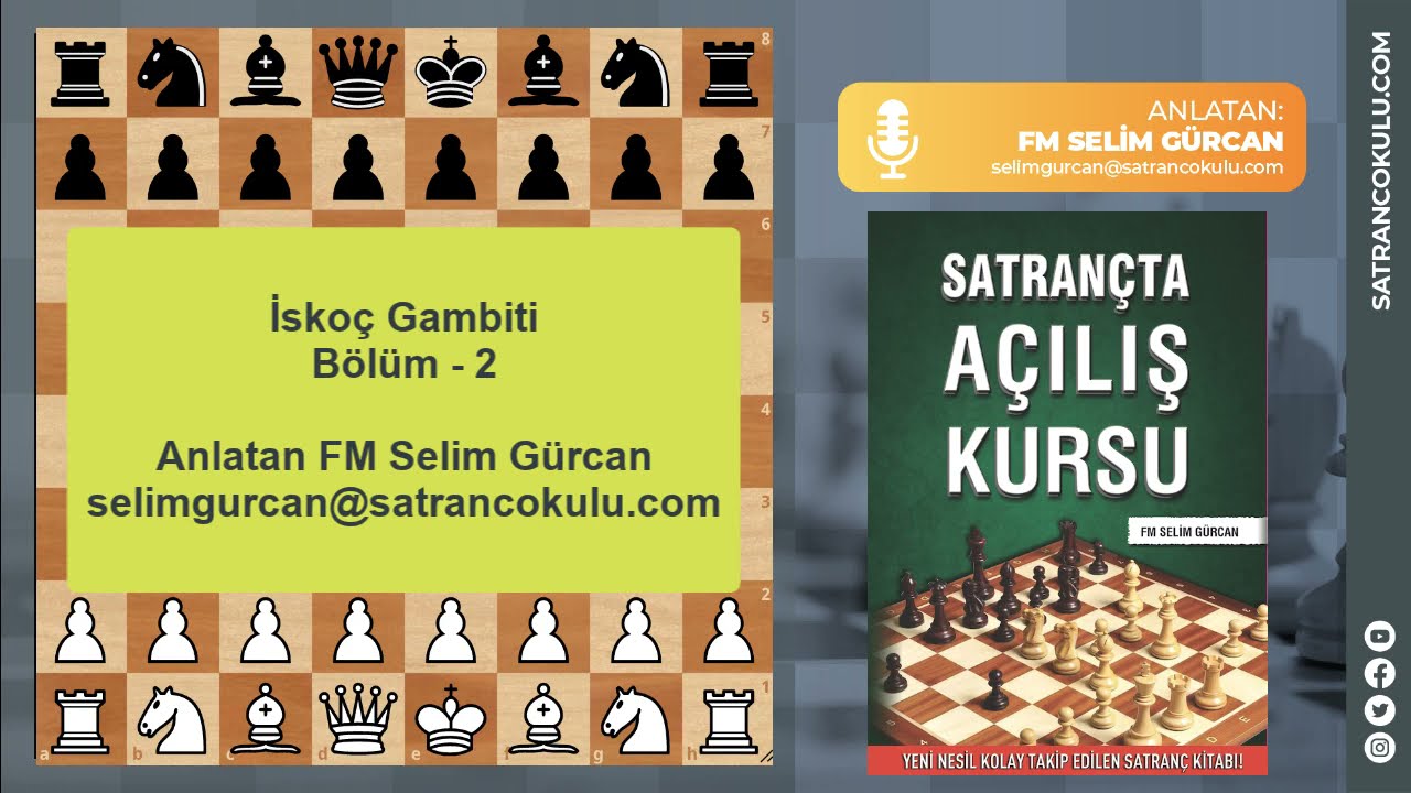 İSKOÇ GAMBİTİ - 2 (SARMAL YÖNTEMİ İLE AÇILIŞ ÇALIŞMASI)