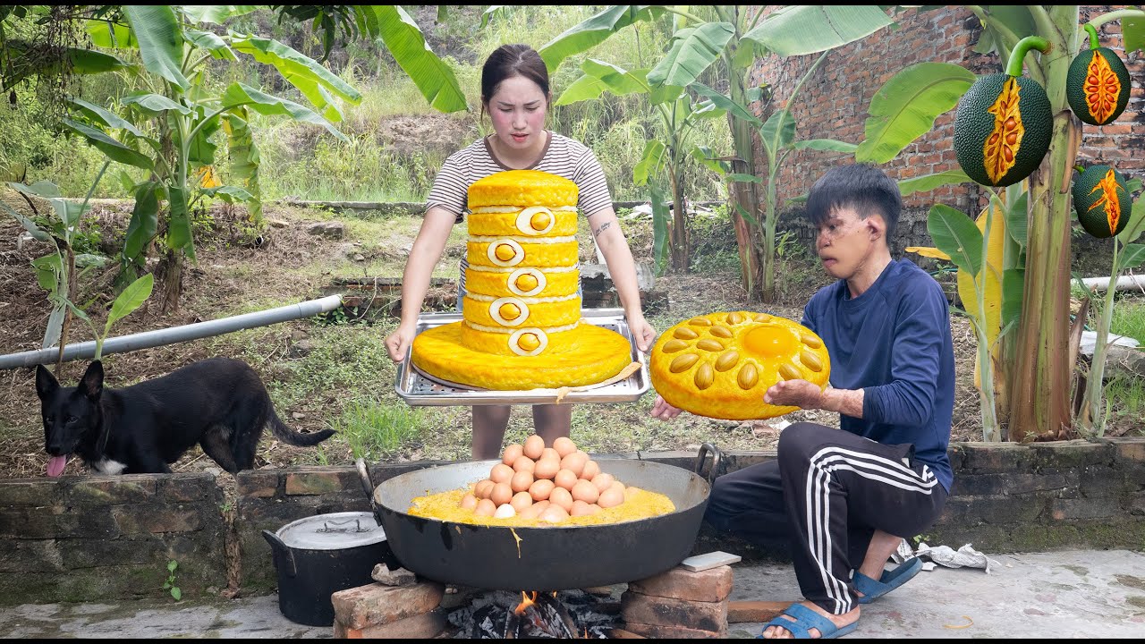 Harvesting & Cooking: The World's Strangest Dish, Black Jackfruit Seeds Cooked with Chicken Eggs