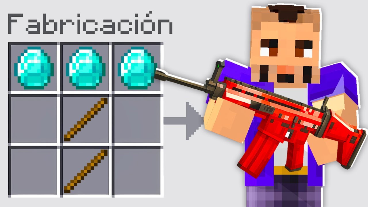 Minecraft, PERO Los CRAFTEOS dan ARMAS REALES ALEATORIAS!