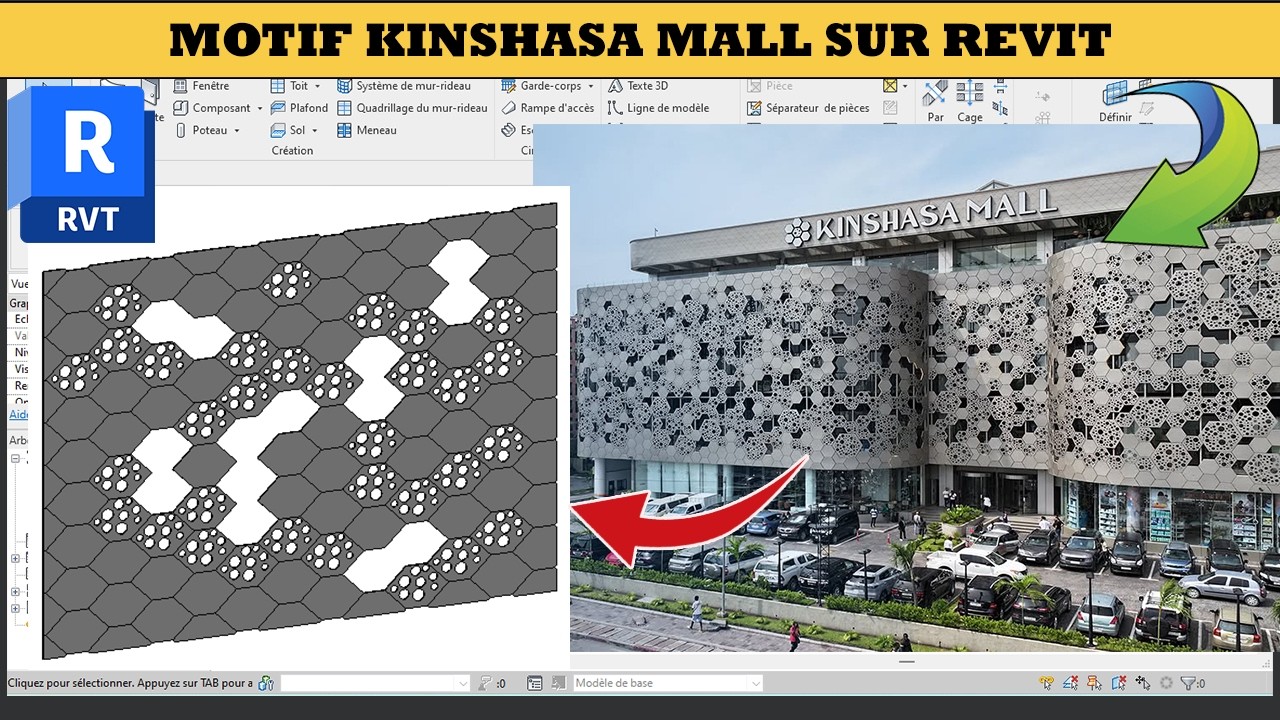 Panneau de façade Kinshasa mall sur revit