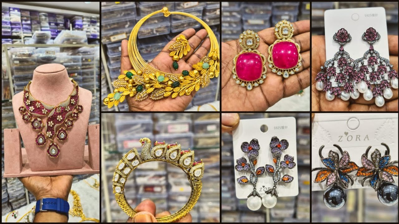 Exclusive Premium Jewellery Wholesale Market Kolkata Barabazar | Fancy Western Jewellery Collection 