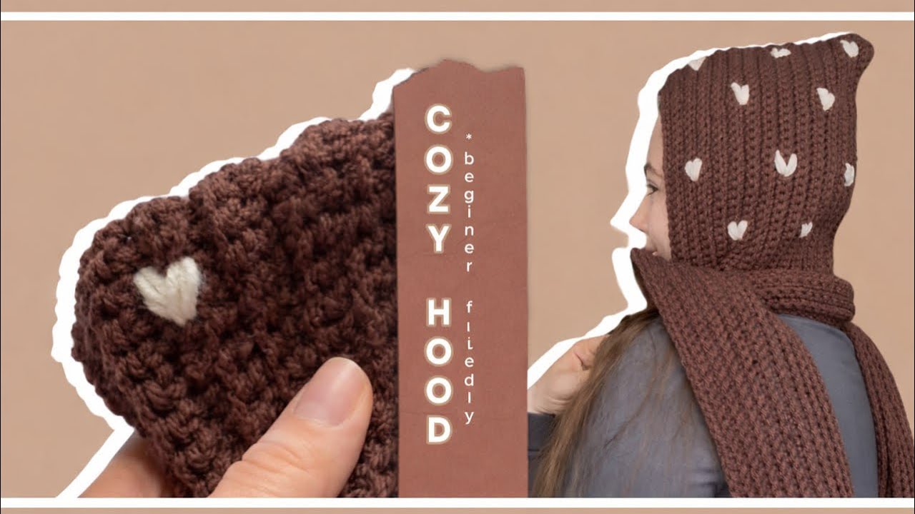 Cozy Hood with Embroidered Hearts | Easy Beginner Friendly Tutorial 